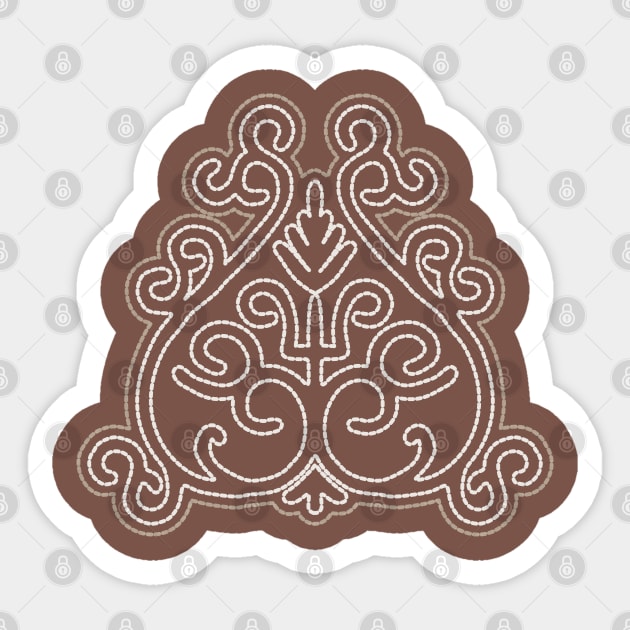 Tree of Life symbol. Siberian tribal pattern Sticker by lents